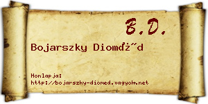 Bojarszky Dioméd névjegykártya